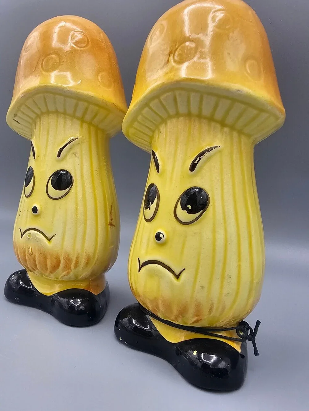 Vintage Ceramic Mushroom Salt and Pepper Shakers Set from Japan